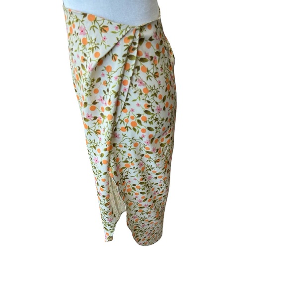 URBAN OUTFITTERS Floral Midi Skirt with High Slit Size SP - Picture 3 of 14